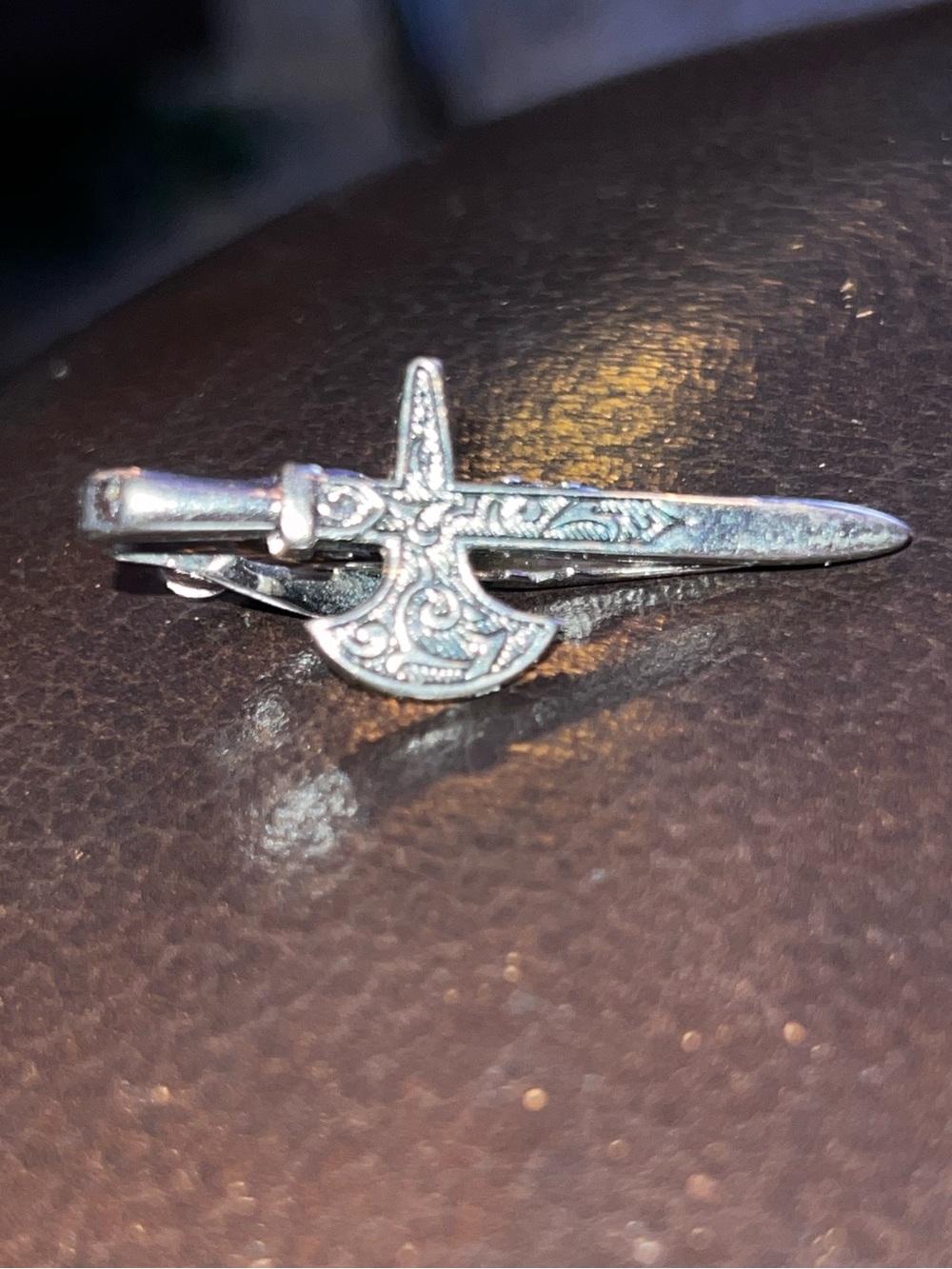 Vintage Swank Silver-Tone “Woodsman’s Axe” Tie Clip - Excellent Condition